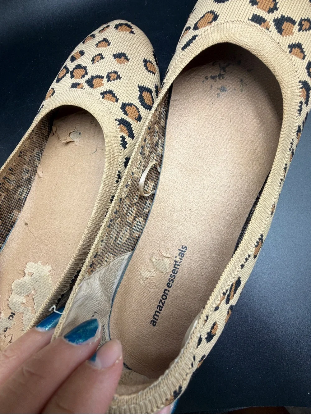 Leopard Print Ballet Flats - Beige Leopard Women's Shoes